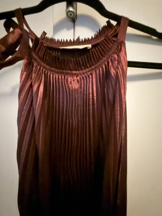 Ulla Johnson Dresses & Skirts - Ulla Johnson Amiko Metallic Pleated Halter Maxi Dress, 2